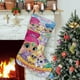 thumbnail image 1 of Shimmer y Shine Tema: Calcetines de Navidad, fino lino blanco para colgar en escaleras y chimenea, decoración navideña para el hogar, regalo de Navidad.54cm×38cm, 1 of 5