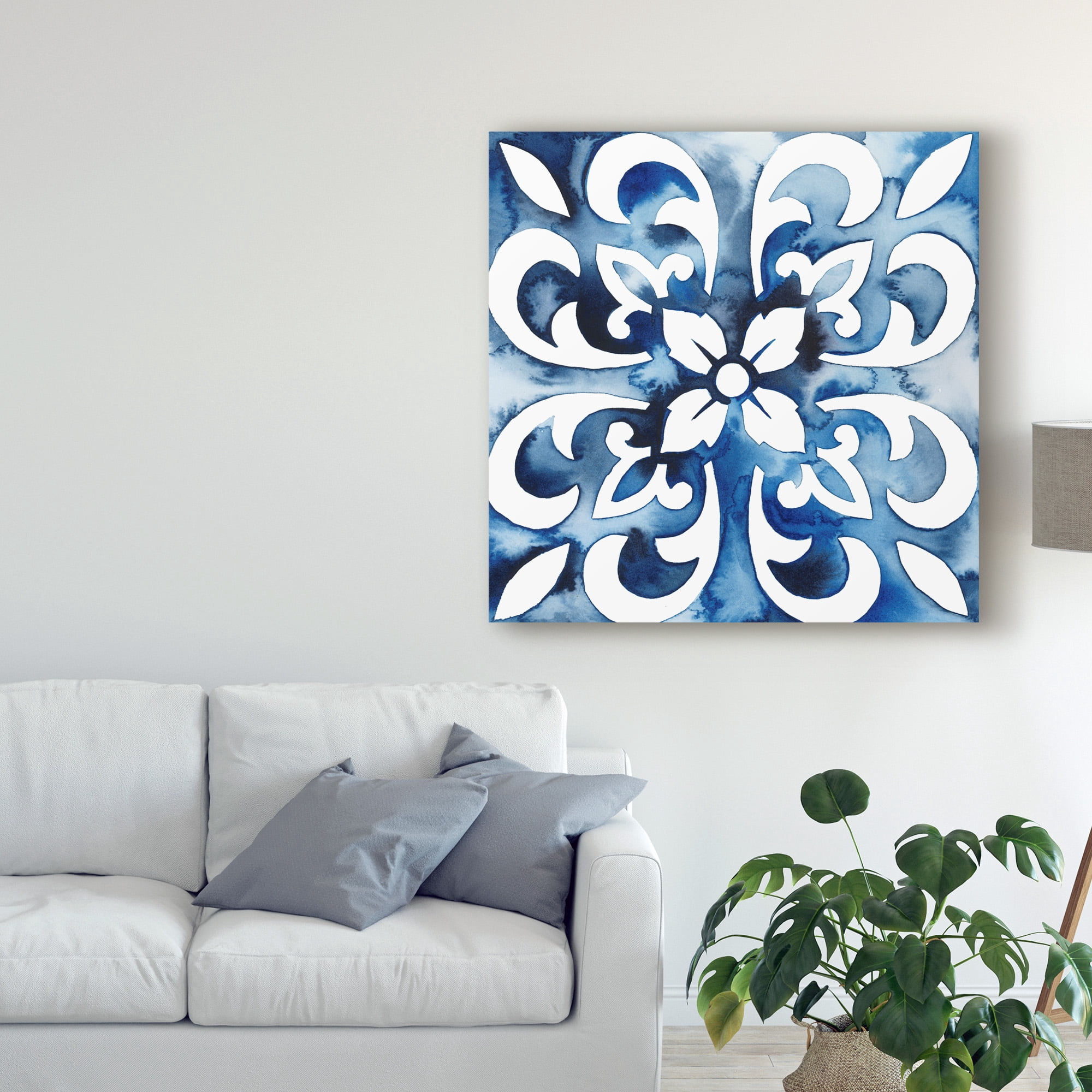 Trademark Fine Art 'Cobalt Tile II' Canvas Art by Grace Popp