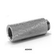 thumbnail image 1 of Extender Fitting For Hard Pipe, 10mm 15mm 20mm 30mm 40mm M-F G1/4, Black / Silver Nickel For Computer Water Cooling Silver 40mm, 1 of 6