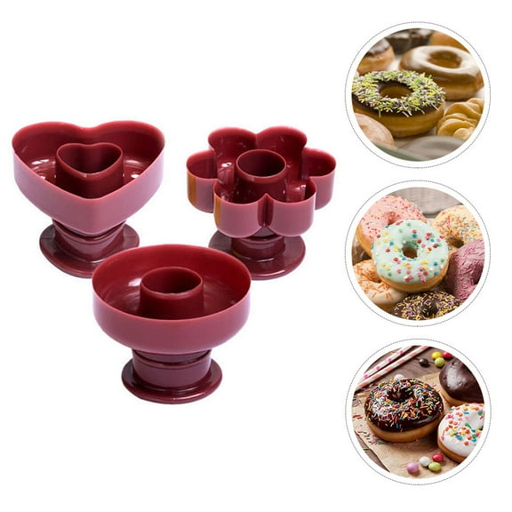 Niceauty 3pcs Non Stick Donut Baking Molds Dessert Maker for Adults Creative DIY Fun
