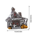 thumbnail image 2 of Gallickan Halloween House Figurine, Resin Statue with Ghost Pumpkin for Halloween Decorations, 11.6 Inch Halloween Village Statue for Indoor Outdoor Party Decor, D, 2 of 4