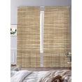 thumbnail image 3 of Retro Yellow Sheer Curtains 108 Inch Length 2 Panels Set Window Treatments, Country Farmhouse Abstract Minimalist Texture Rod Pocket Semi Curtains for Living Room/Bedroom/Kitchen, 104"W x 108"L, 3 of 7