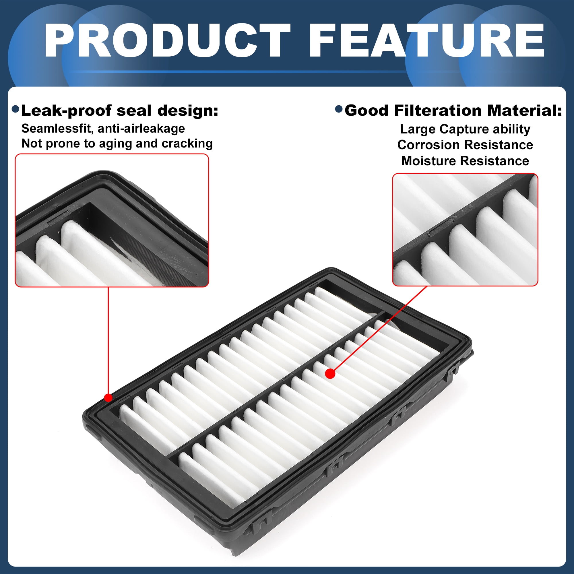 Unique Bargains Engine Air Filter No.28113N9000 for Kia Sportage 2023-2024 Long Life