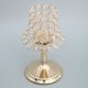 thumbnail image 2 of Candelabro de cristal cilíndrico dorado con cuentas para velas de té, luz ambiental 6 L, 2 of 9