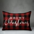 thumbnail image 2 of Creative Products Meowy Christmas 14x20 Spun Poly Pillow, 2 of 2