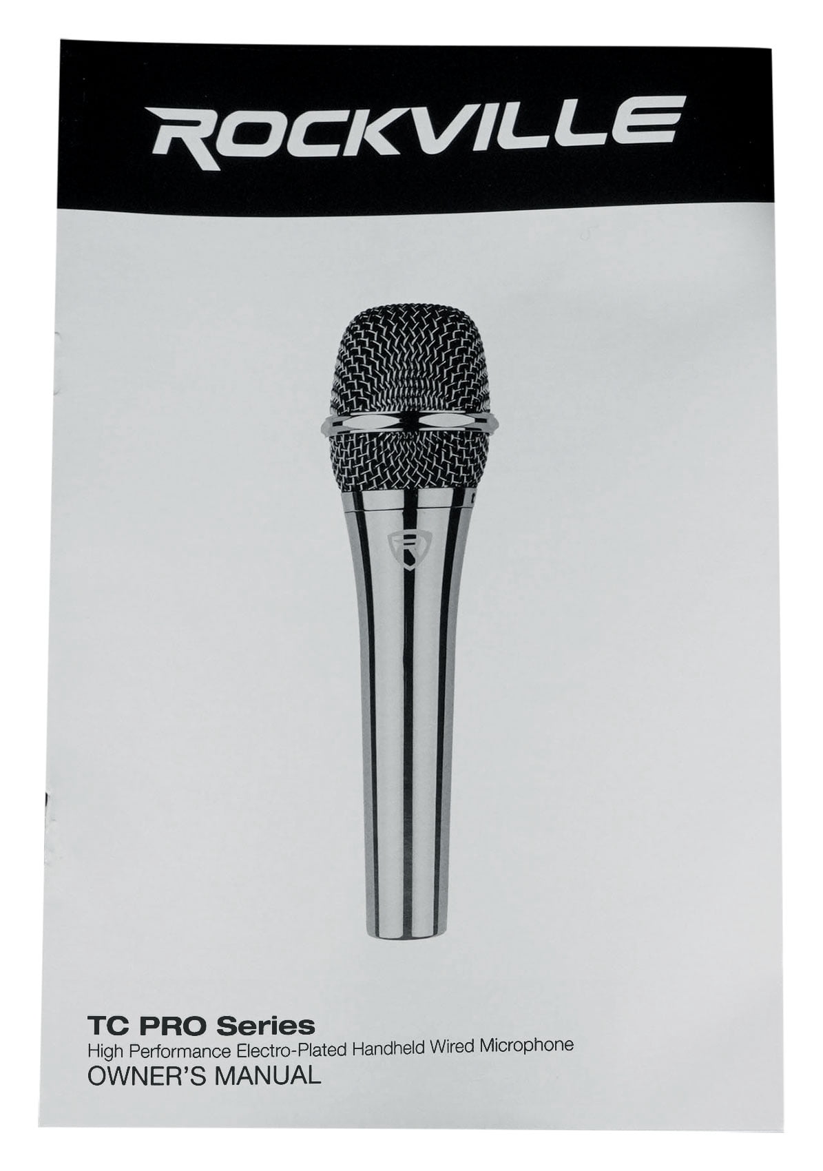 Rockville White Microphone Mic+Stand+Cable+Travel Case For Church Sound Systems