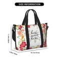 thumbnail image 3 of Zufioo Home Sweet Home Floral Pattern Hand-held Travel Bag, Waterproof Adjustable Shoulder Strap Crossbody Duffel Bag, Suitable for Work, Short trips, Sports, 3 of 8