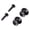 trumpet mouth black, variant on 2pack Easyly Install Rusts Resistant Strap Buttons Locking Pegs Bass Lock for Guitar and Ukulele