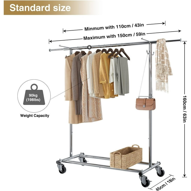 Commercial garment rack with cover hotsell