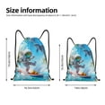 thumbnail image 2 of Fuzoiu Astronaut Tropical Dolphin Print Drawstring Backpack for Gym, Travel, Yoga,Sports Sackpack String Bag for Women Men-Medium, 2 of 6