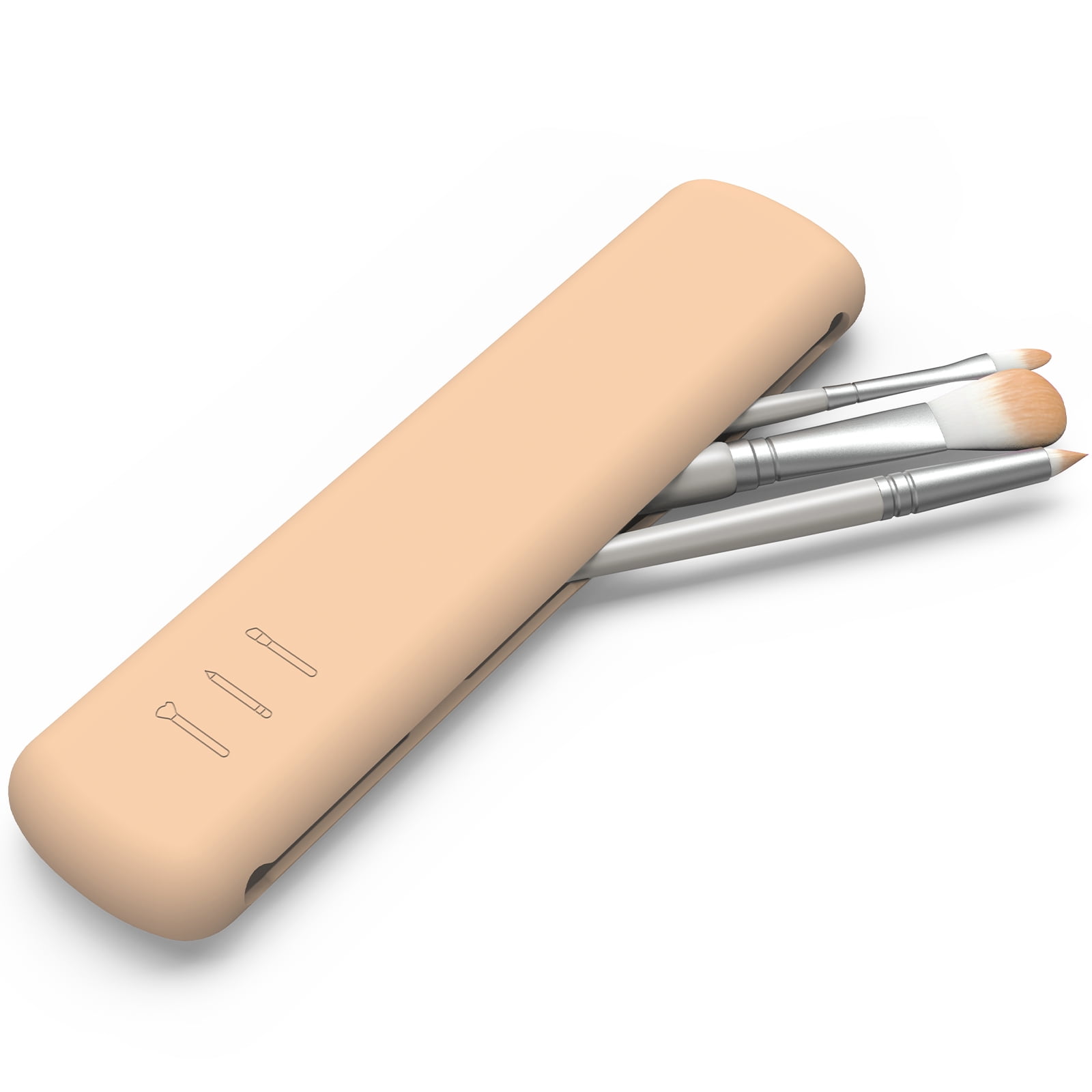 ETAOLINE Travel Makeup Brush Holder Silicon Portable Cosmetic Face