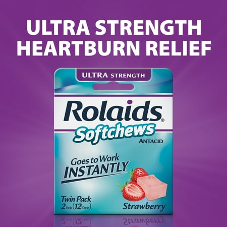 Rolaids Softchews, Stick Twin Pack (6 Ct, Strawberry)