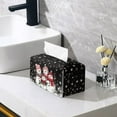 thumbnail image 5 of ZUXONGSY Christmas Snowman Tissue Box Cover Modern PU Leather Tissue Holder with Snap Button Stylish Tissue Box Cover Decorative Tissue Box Cover Xmas Bathroom Decorative Accessories, 5 of 7