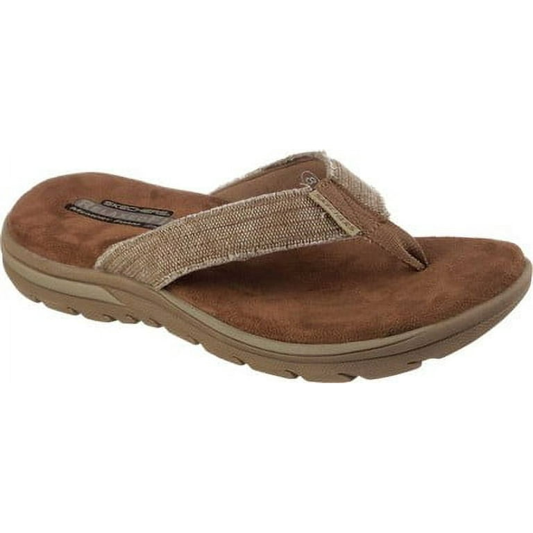 Skechers Mens Size 8 Supreme Bosnia Sandals Flip Flops Memory Foam Vegan  NWT