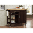 thumbnail image 2 of 4D Concepts Calgary Wooden Kitchen Cart in Espresso and Natural, 2 of 2