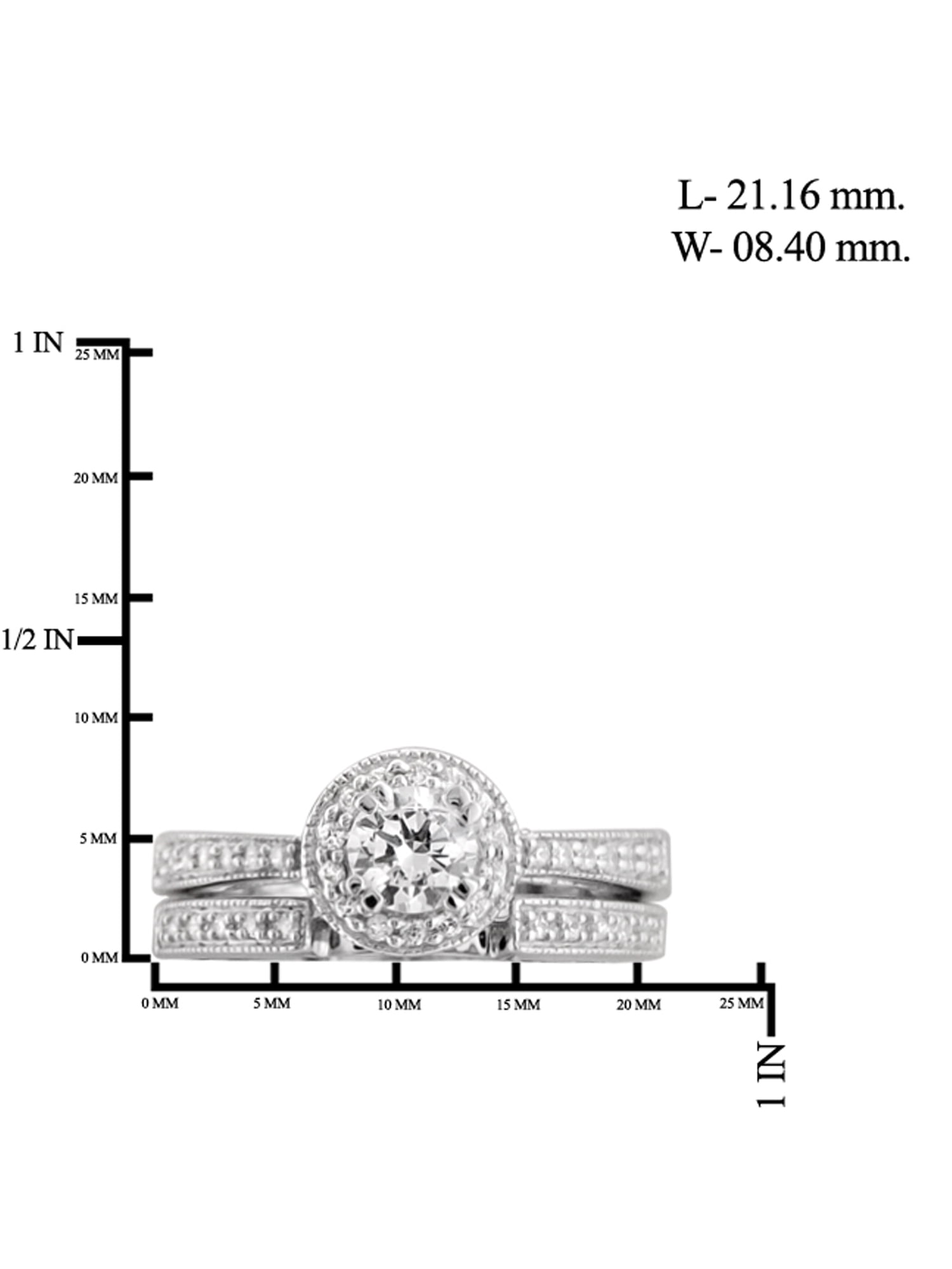 Diamonice 0.925 Sterling Silver 2.00 Carat White Cubic Zirconia Ring for Women | Cubic Zirconias for Everyday Womens Wear