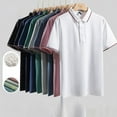 thumbnail image 2 of Men's Mulberry Silk Polo Shirts Summer Shirts Short Sleeve Polo Shirt, 2 of 22