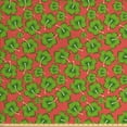 thumbnail image 1 of Garden Art Sofa Upholstery Fabric by the Yard, Tropical Theme Botanical Motifs with Exotic Hibiscus Flowers in Green, Decorative Fabric for DIY and Home Accents, Dark Coral and Green by Ambesonne, 1 of 4