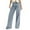 *3-Light Blue, variant on Women's High Waist Zipper Denim Pants,Womens Straight Leg Washed Jeams,Ladies Fashion Y2K Boyfriend Pants With Pockets,Light Blue,Size XL