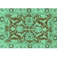 thumbnail image 1 of Ahgly Company Indoor Rectangle Oriental Turquoise Blue Traditional Area Rugs, 2' x 4', 1 of 4