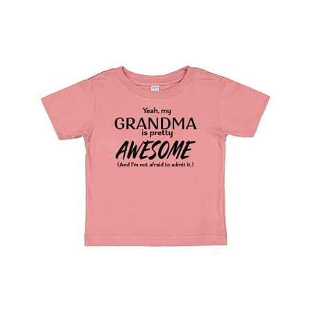

Inktastic Yeah My Grandma is Pretty Awesome Gift Baby Boy or Baby Girl T-Shirt