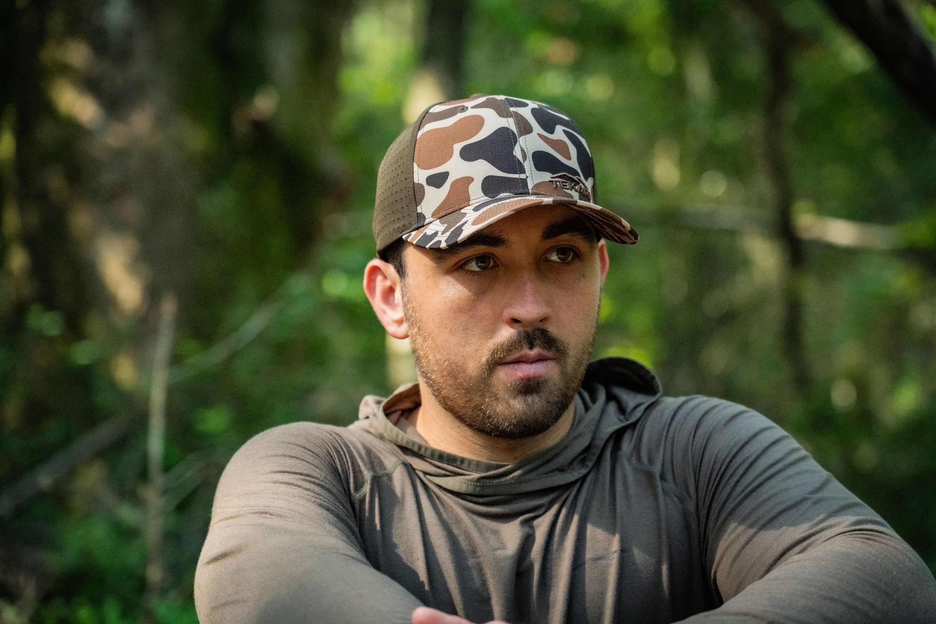 5 Panel Camo Ripstop Laser Cut Snap Back Curved Bill, OSFM