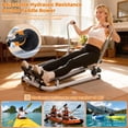 thumbnail image 3 of Thehsnt Quiet Hydraulic Rowing Machine for Home, 110LBS Adjustable Resistance with LCD Monitor & Large Cushioned Seat, 265LBS Capacity Aerobic Fitness, 3 of 11