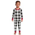 thumbnail image 6 of Holiday Time Toddler Unisex Plaid Matching Family Pajamas Set, 2-Piece, Sizes 2T-5T, 6 of 9
