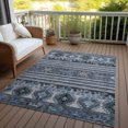 thumbnail image 6 of Addison Rugs Chantille Indoor/Outdoor Transitional Global Blue Washable Rectangle Rug, 8' x 10', 6 of 6