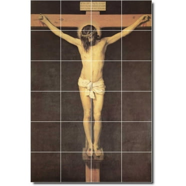 Ceramic Tile Mural-Diego Velazquez Religious Custom Tile Mural 18. 17" w x 25.5" h using (24) 4.25 x 4.25 ceramic tiles