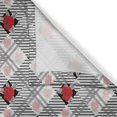 thumbnail image 3 of Ambesonne Vintage Kitchen Curtains, Roses Vertical Stripes Art, 55"x36", Dark Pink Charcoal Grey, 3 of 3