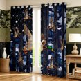 thumbnail image 2 of Manfei Rustic Duck Wildlife Blackout Curtains Set of 2 (38x54 Each), Contemporary Art Camouflage Living Room Curtains, Navy, 2 of 6