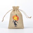 thumbnail image 3 of Huanglei Halloween Glow In The Dark Drawstring Bag Linen Storage Pouch For Candy Jewelry Perfume Trick Or Party, 3 of 6