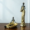 thumbnail image 6 of Jesscasday African Culture Inspireds Resins Black Woman Statue for Living Room Display, 6 of 21