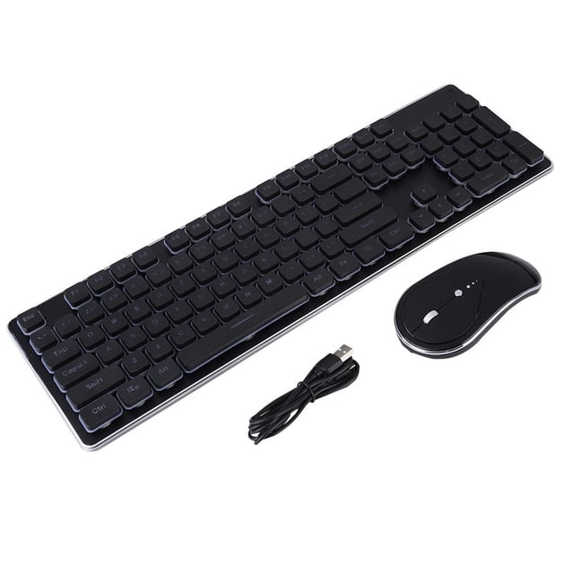 Iluminación De Carga Inalámbrica 104 - Tecla De Grabado Láser Mute Keyboard Mouse Combo - Green Light Guardurnaity EL006504-00