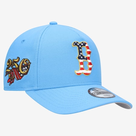 Youth New Era Light Blue Boston Red Sox Celebrate America s 250th 9FORTY A-Frame Adjustable Hat