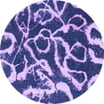 thumbnail image 1 of Ahgly Company Indoor Round Abstract Purple Modern Area Rugs, 5' Round, 1 of 4