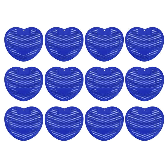12Pack Urinal Screen Deodorizer, Anti-Splash Anti-Clogging Mat Urinal Cakes, Blue