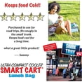 thumbnail image 6 of dbest products Ultra Compact Smart Cart Cooler Lunch Bag, Insulated Collapsible Rolling Tailgate BBQ Beach Summer, Moroccan Tile, 6 of 6