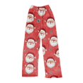 thumbnail image 4 of Women's Christmas Printed Plush Pants, Full Length Long Trousers for Winter Casual Wear, Soft and Warm Fleece Material with Festive Design for Women,Red,XS, 4 of 4