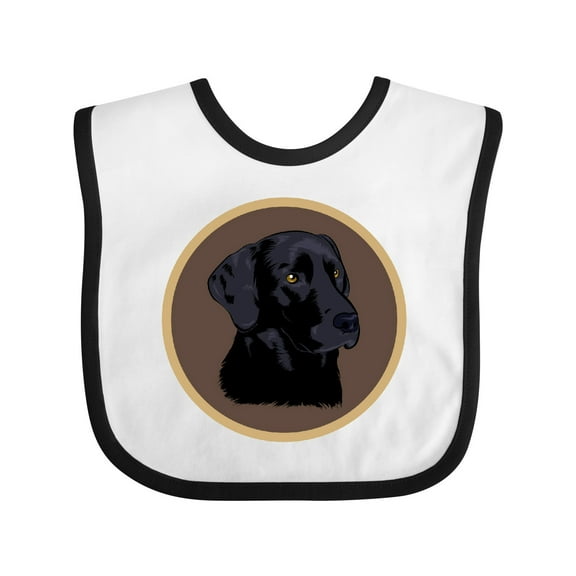 Inktastic Black Lab Dog Labrador Retriever Boys or Girls Baby Bib
