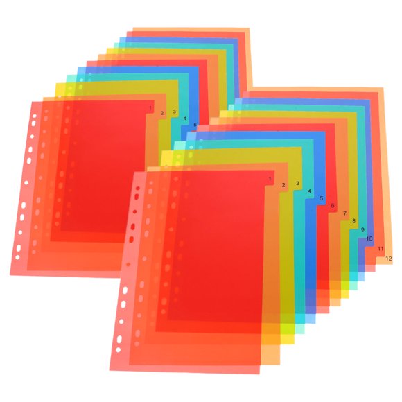 TABLETREANDS 2Jgo Divisores Versátiles Para Carpetas Y Cuadernos Con Material PP Resistente Y Atractivo