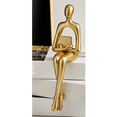 thumbnail image 3 of 2X Statue Abstraite Sculpture Petits Ornements Statue en Résine Décoration Maison Or Bureau, 3 of 3