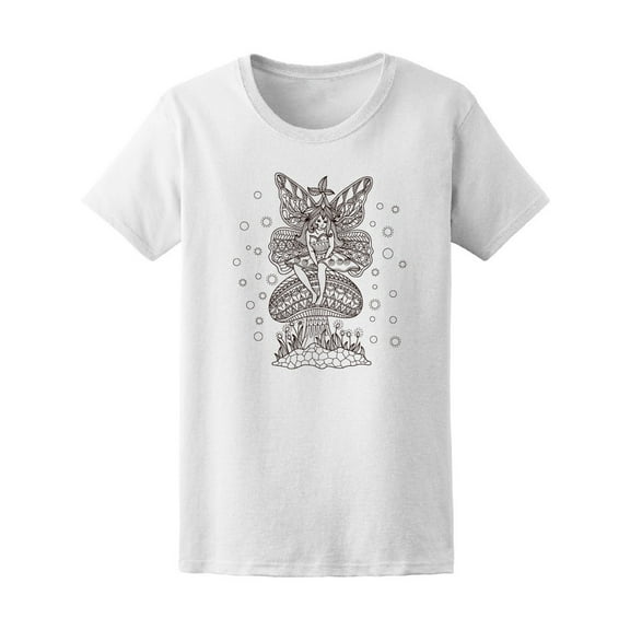 Zendoodle Fairy On A Mushroom Women's Tee - Image by Shutterstock