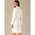 thumbnail image 3 of DARING DIVA Women's 2-Piece Business Blazer Pencil Skirt Suit Set 2XL White, 3 of 6