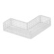 thumbnail image 4 of Cesta de ducha de metal, organizador de baño sin agujeros, resistente al óxido, para especias Blanco 25x10x5cm, 4 of 9