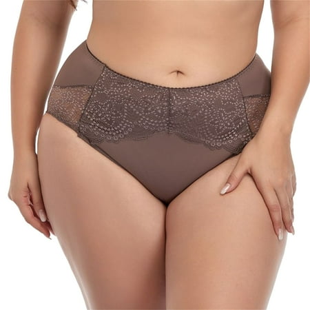 Women s Underwear Cotton Lace Sexy Triangle High Waist Large Size Brief Hipster Silky Panties
