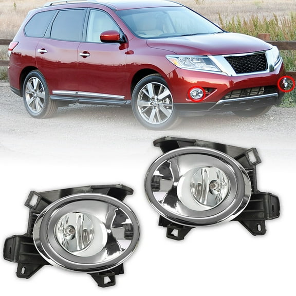 Pair of Fog Light Lamps Kit Fit for Nissan Pathfinder 2013-2016