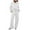 White, variant on WILLBEST hoodies for women Women's Casual Sports Suit Zipper Long Sleeved Hoodie Wide Leg Pants Two Piece Set 1 hoodies green