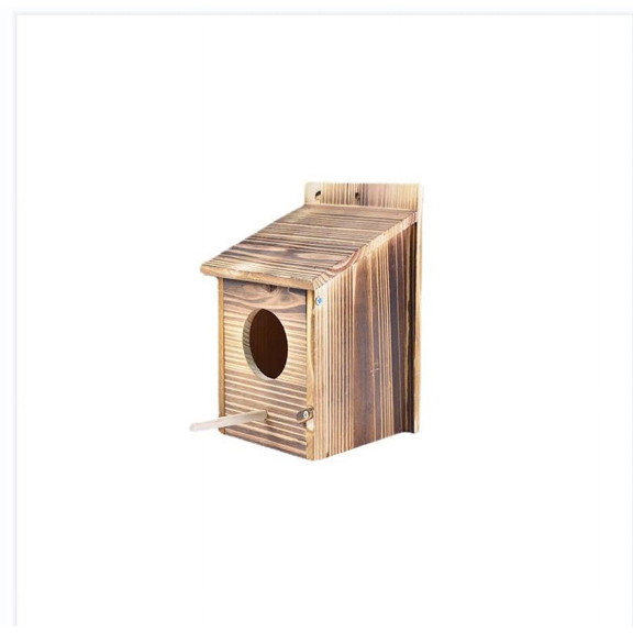 Humming Bird Houses for Outdoor Hanging Small Bird Nesting Box - Wood Nest for Robin, Hummingbird, Parakeet, Bluebird - Perch House for Outdoors Birdhouse Birds - Made of Pine Wood